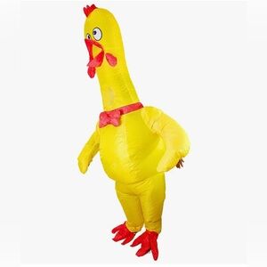 Yellow Inflatable Rubber Chicken Costume for Kids